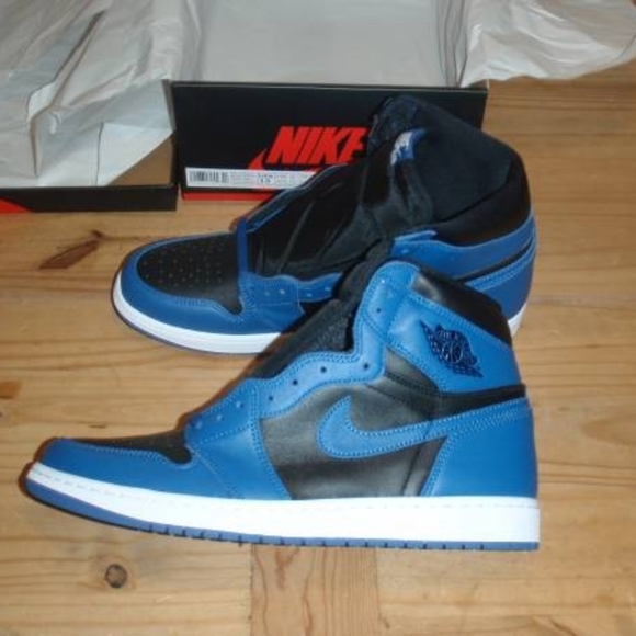 DS/Brand New - Air Jordan Retro 1 High - Marina Blue - Men's Size 13 - Picture 7 of 8